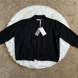 Grace Karin Sweater Open Front Cardigan Black NEW Large Viscose Acrylic Blend‎